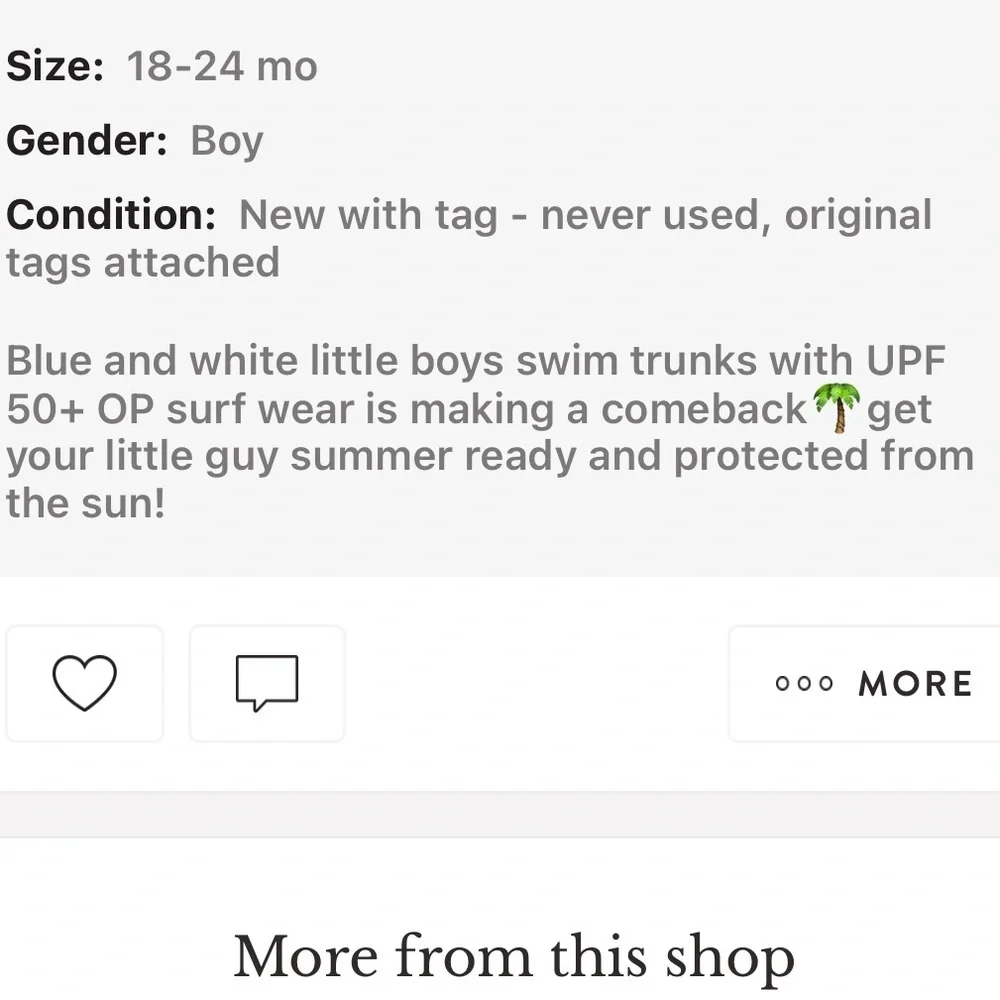 NWT OP swim trunks in 